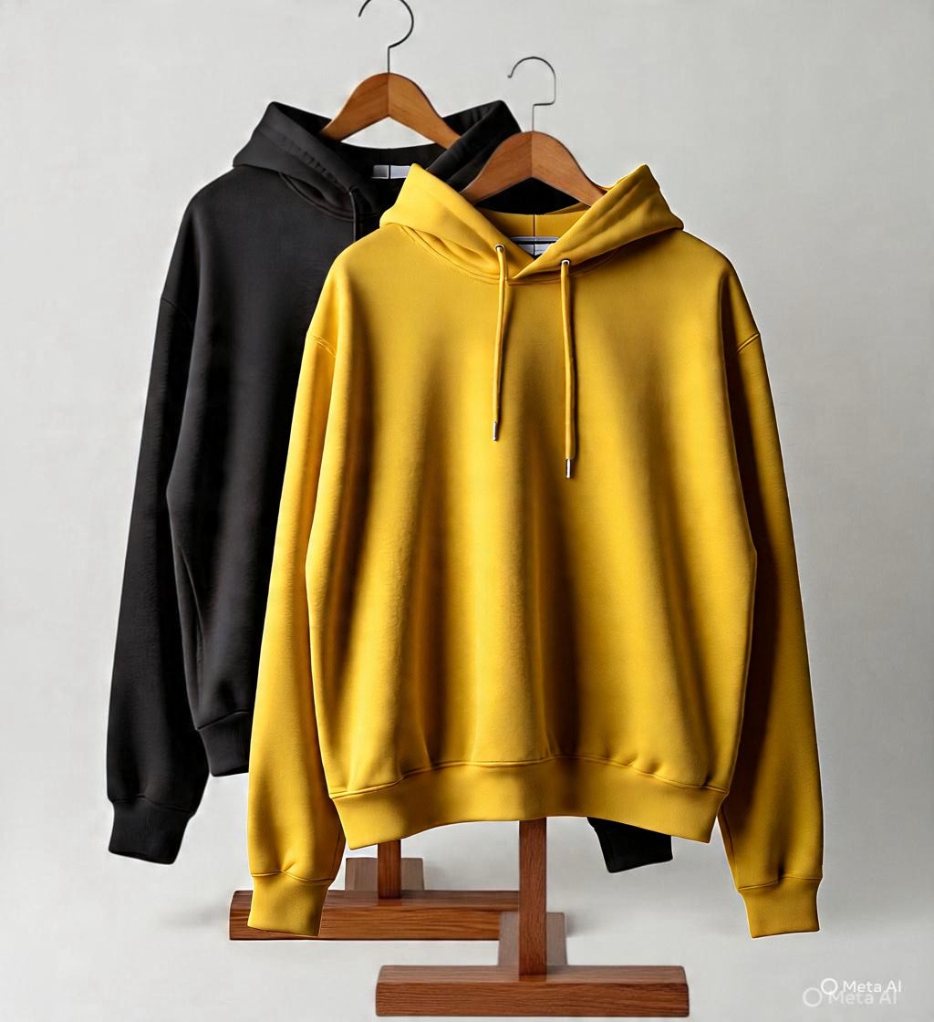 Pack of 2 Premium Hoodies – Ultimate Comfort & Style Combo (Black & Yellow)