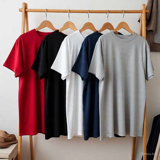 Combo of 5 Pure Cotton T-Shirts – Just ₹1199