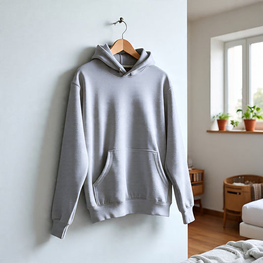 Premium 3-Thread Fleece Hoodie Grey