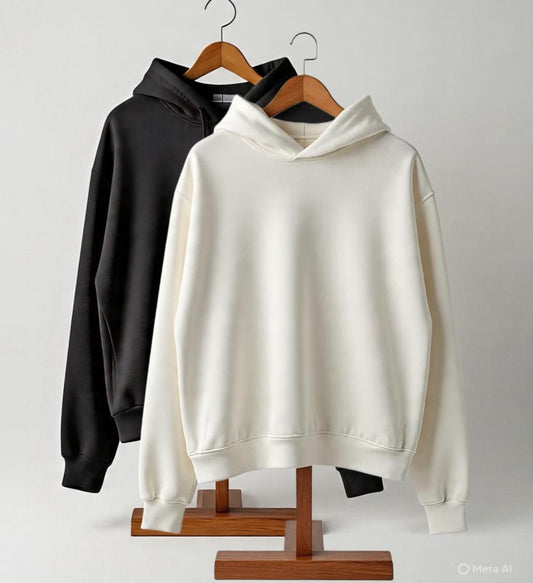 Pack of 2 Premium Hoodies – Ultimate Comfort & Style Combo (Black & White)