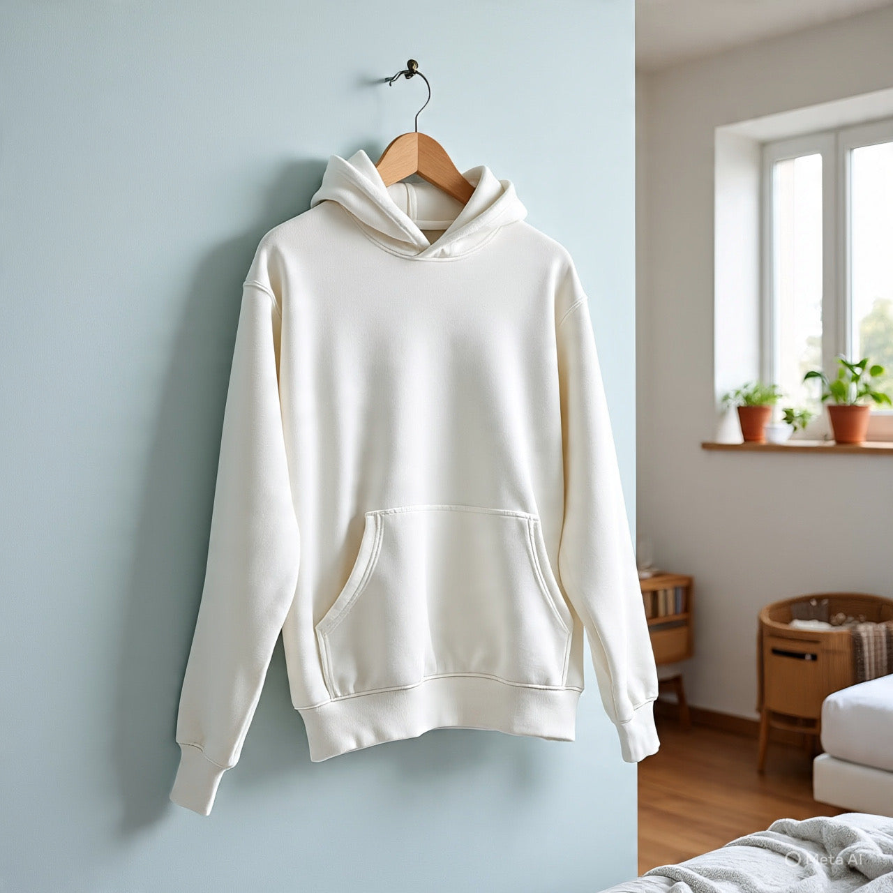 Premium 3-Thread Fleece Hoodie White